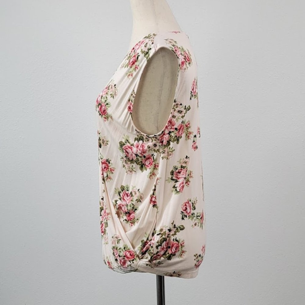 PLEIONE floral print wrap front blouse pink Sz S NEW - Picture 4 of 8